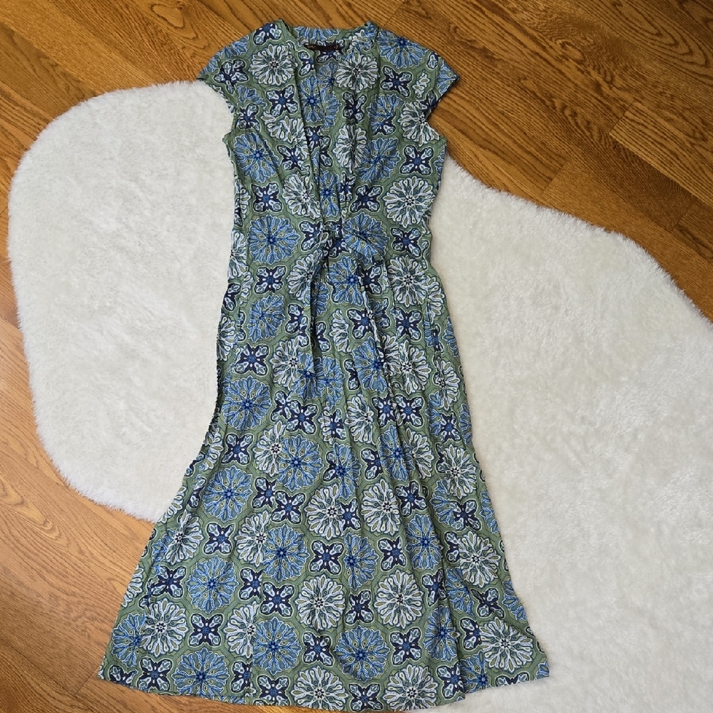 Tea Collection Green/Blue Dress, Womens 6, Great Condition